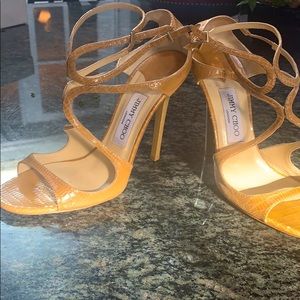 Jimmy Choo lizard print leather sandals